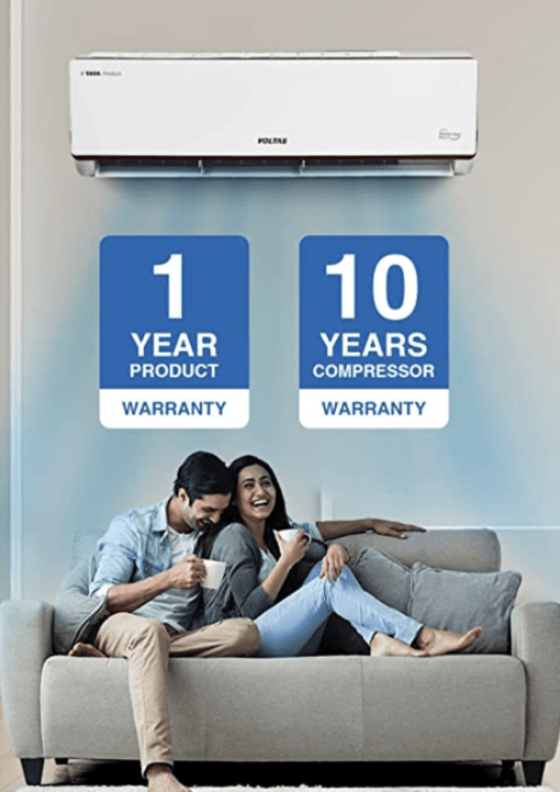 Voltas 1.5 Ton, 5 Star, Inverter Split AC(Copper, 4-in-1 Adjustable Mode, Anti-dust Filter, 2023 Model, 185V DAZJ, White) - Image 3
